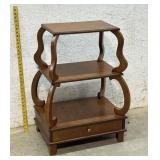 1 Drawer 3 Tier Cherry Table 23/16/32