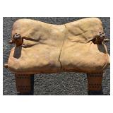 Vintage Well Worn Camel Saddle