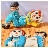 1977 Raggedy Ann & Andy Wall Plaques