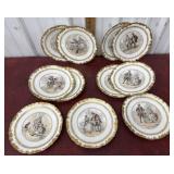 Limoges Fragonard Courting Couple plates