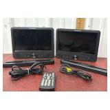 Fangor 7.5ï¿½ portable dual screen dvd players for