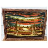 South western dessert painting on velvet