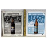 2 Aluminum Beer Advertising Signs 16/20