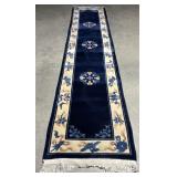LONG 12'  - Blue Oriental carpet Runner 148x31