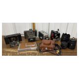 Cameras, camera lenses- some Brownie