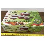 Ceramic non-stick Healthy Living 10 pc. Cookware