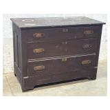3 Drawer Dresser w/ brass hardware- 40/20/30-