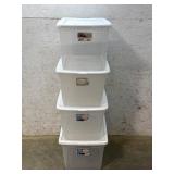 4 Sterilite Storage Totes (clear)