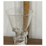 Signed Steuben crystal 'Spiral' vase