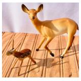 Pair of Vintage Deer Figures-One made of Bone?