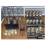 Wall candle decor. 14 small ones, 7 various