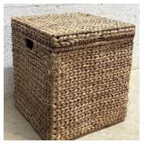 Straw Lift Top Storage Bin16/16/18