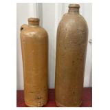 2 stoneware German bottles