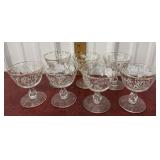 7 Libbey stemware 'Rose Boutique'