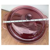 Pyrex Corning visions cranberry glass casserole