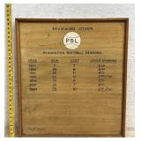 Hiawatha Softball Seasons 26/29- wooden sign