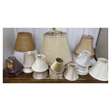 Assorted size lamp shades *some new, some missing