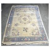 Hand Knotted 100% Pure Wool Floral Rose Area Rug