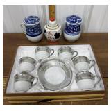 Asian jars, coffee set