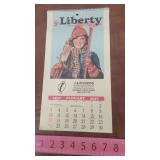 Liberty five cent calendar reprint 1937 Elmira
