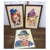 Dianne Dengel clown prints *frames have some