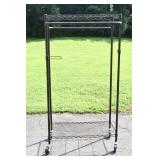 Double Sided Rolling Garment Rack 66 x 34 x 18