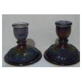 Imperial Glass Grape & Leaf Amethyst Carnival