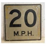 20 Mph Sign (steel) 30/30