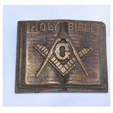 Antique Solid Brass (?) Mason