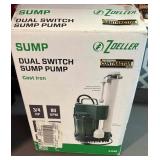 brand new never use ZOELLER sump dual switch sump