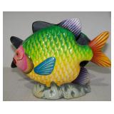 Hand Painted Art Pottery Fish Napkin / Letter