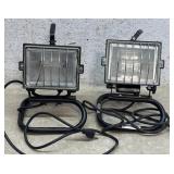 2 Portable Halogen Floodlights- work