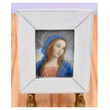 Vintage Hand Painted Miniature Virgin Mary