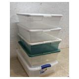 5 Clear Storage Totes