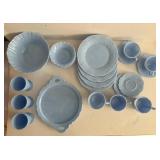 Jeannette Cherry Blossom Delphite Blue Glass