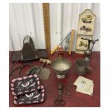 Vintage toaster, mail organizer, nut crackers