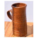 Brown Stoneware Pottery Skinny Mug