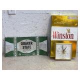 Winston Clock & Quaker State Advertising