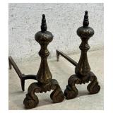Pair of Andirons  (iron)