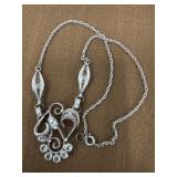 AmLee sterling silver filigree necklace