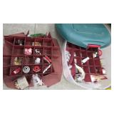 Tub of Christmas ornaments