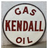 Kendall Oil Double Sided Porcelain Sign 42" **