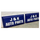 2 J&K Auto Parts Signs (plastic) 38/3/24