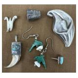 Sterling silver pieces - some unsigned