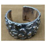 .925 Israel Sterling silver chunky Cuff Bracelet