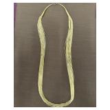signed Sterling necklace - gold tone