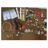 Costume jewelry assortment- necklaces, watches,