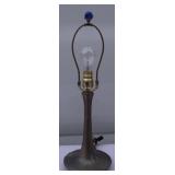 Vintage Art Nouveau Spelter Lamp 22" tall Updated