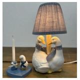 80s geese - House of Lloyd lamp & candle