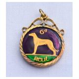 Irish Sixpence Enamelled Coin Pendant